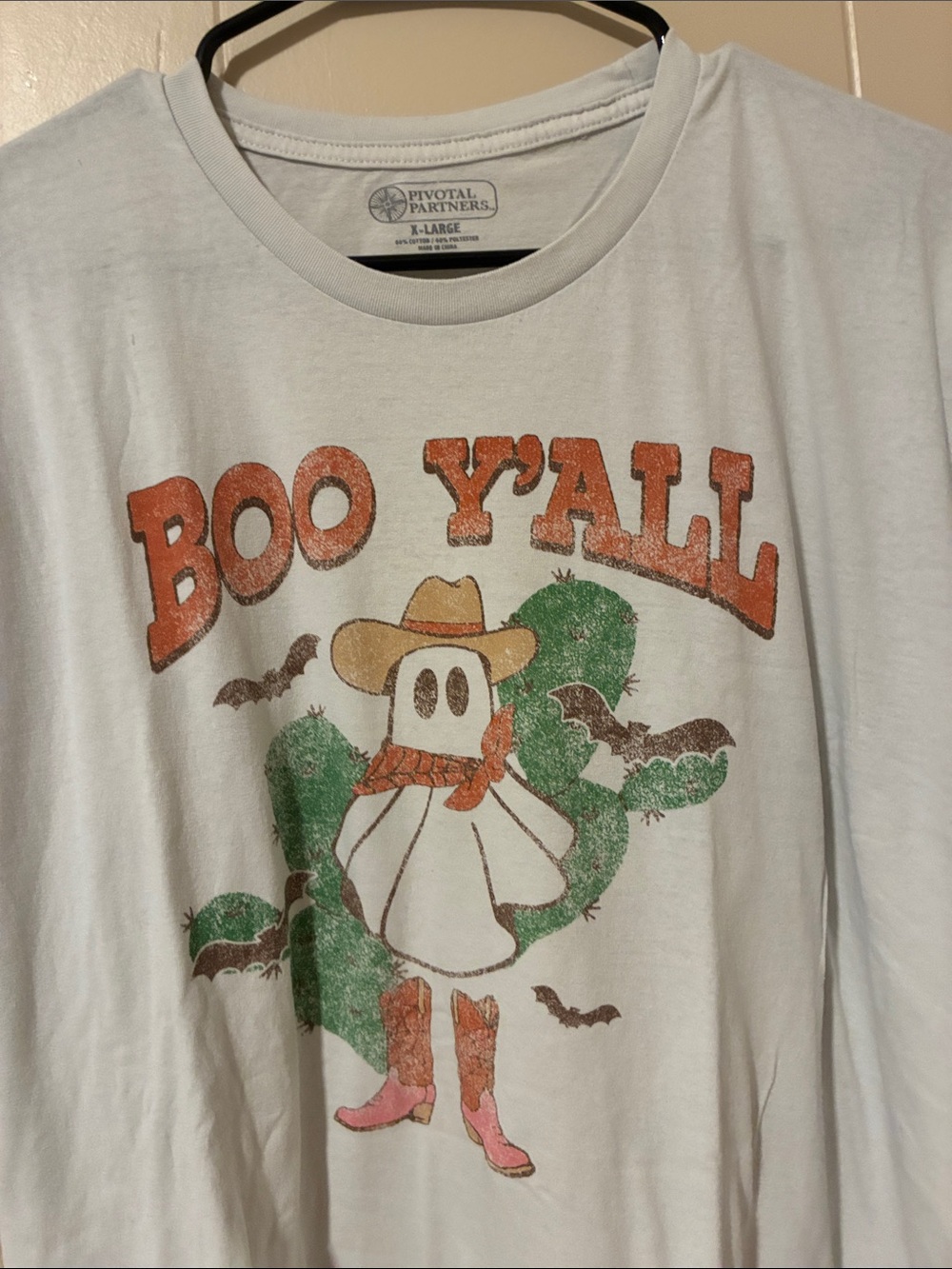 Men's White 'Boo Y'all' Graphic Short Sleeve Tee